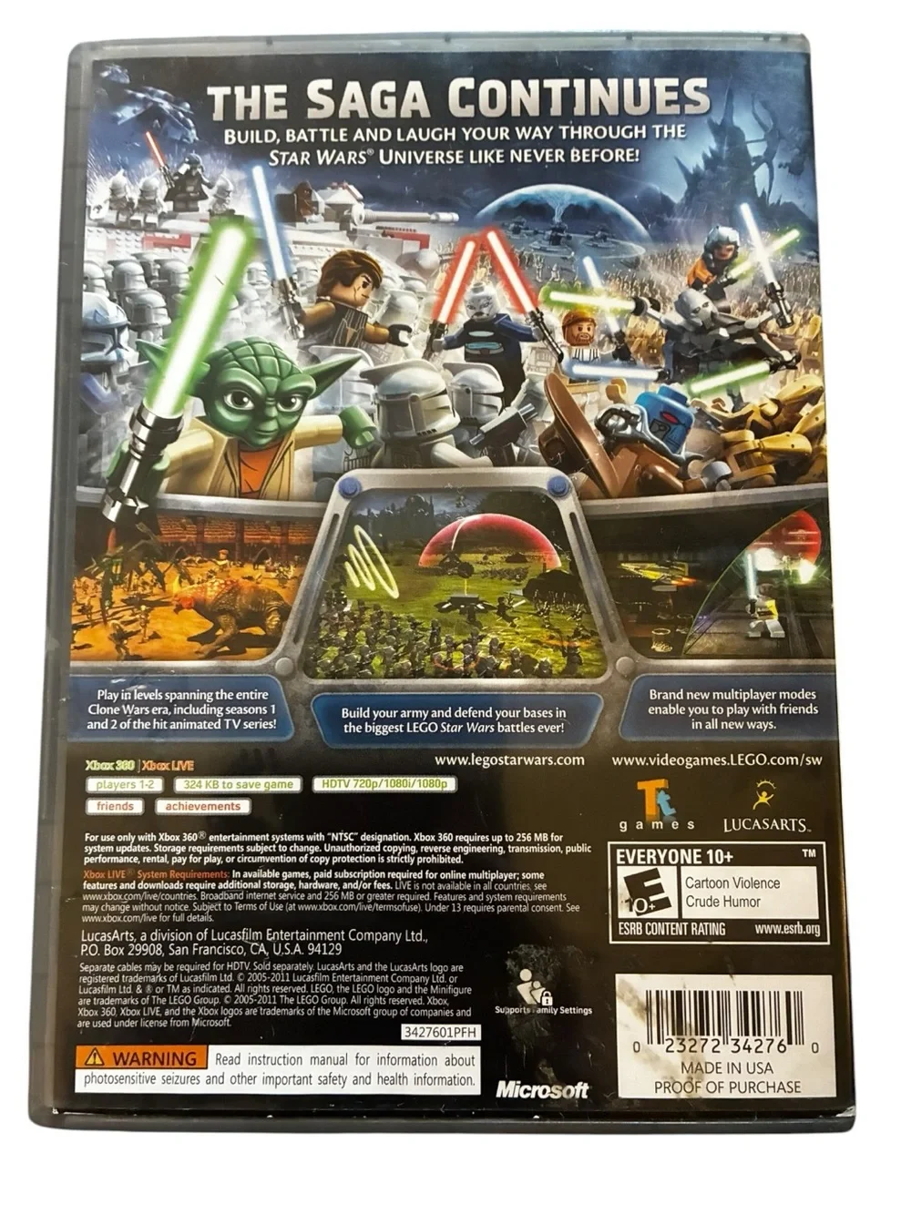 LEGO XBOX 360 Triple Game Bundle: Indiana Jones 2, Star Wars 3, Jurassic World
